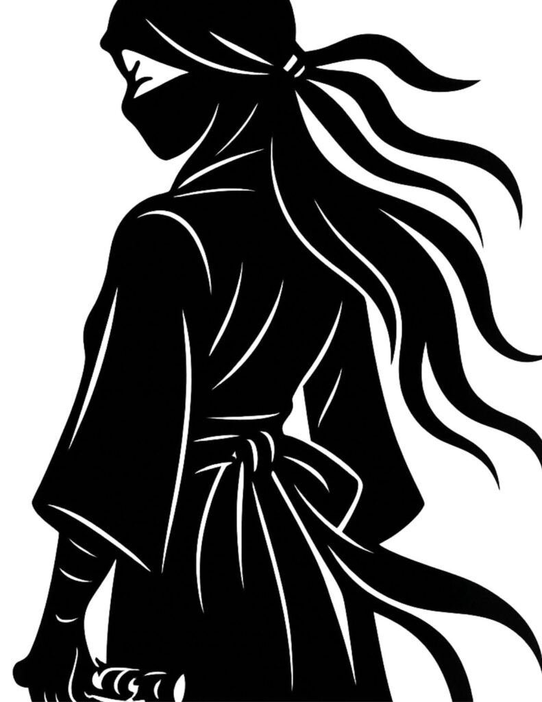 kunoichi tattoo design japanese ninja woman