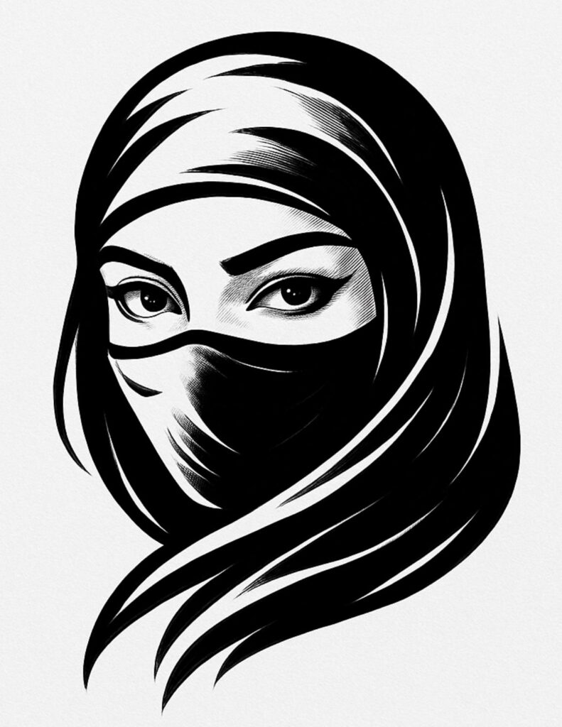 kunoichi tattoo design japanese ninja woman
