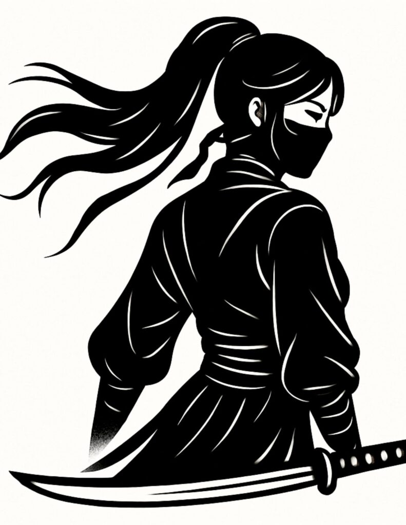 kunoichi tattoo design japanese ninja woman